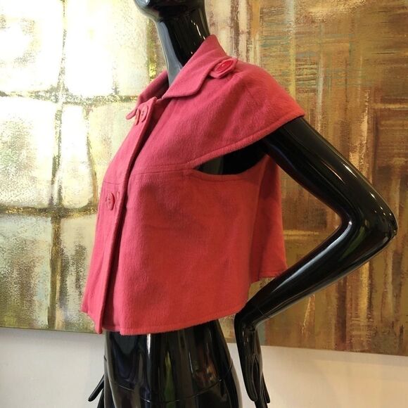 Elevenses Wool Blend Cape Jacket Size Medium - Picture 3 of 7